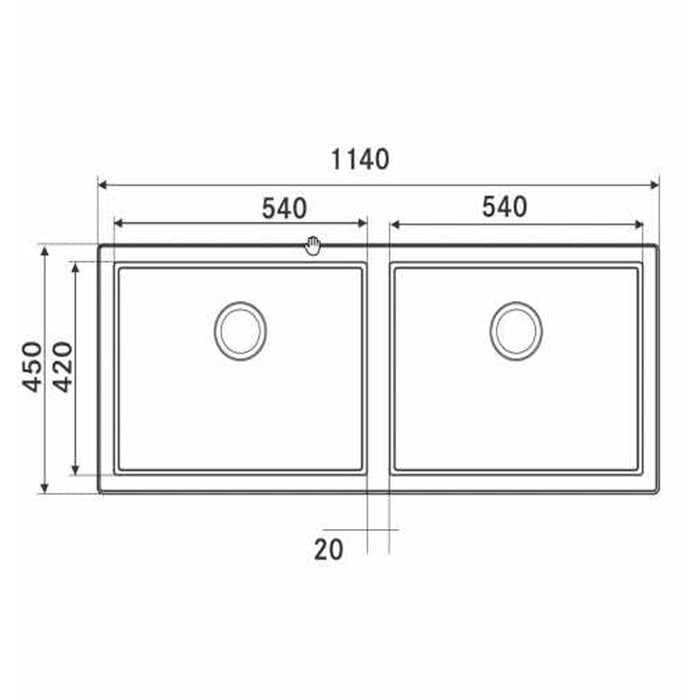 European Satin Finish BXX 220 / 210 54-54 3 1/2