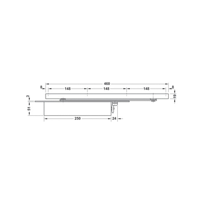 Hafele DCL 70 Concealed Cam Efficient Door Closer