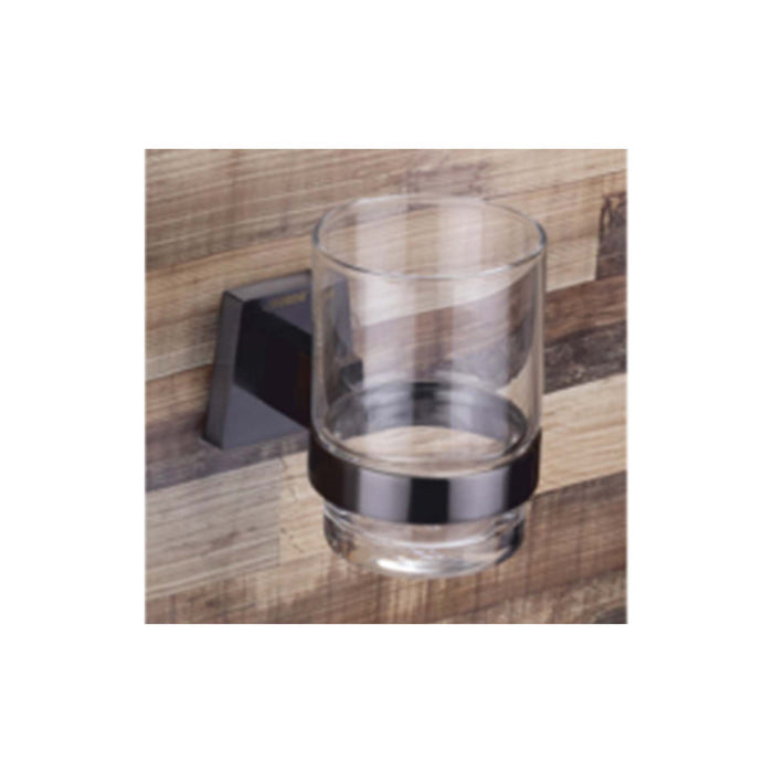 OLIVIA GRAPHITE BLACK - GLASS TUMBLER HOLDER