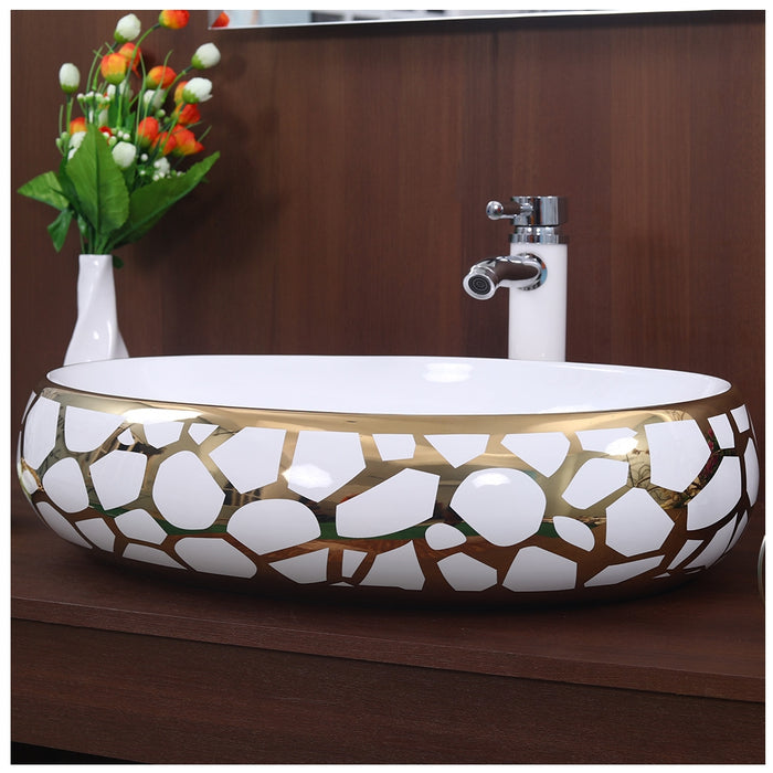 Toyo showroom/shop near me sarjapur road, sarjapur road toyo showroom/shop, wash basin showroom sarjapur road, sarjapur road wash basin showroom, new designer wash basin, premium wash basin, low price wash basin, multi colour wash basin, Toyo 107 White & Golden Wash Basin