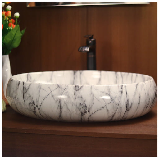 Toyo showroom/shop near me sarjapur road, sarjapur road toyo showroom/shop, wash basin showroom sarjapur road, sarjapur road wash basin showroom, new designer wash basin, premium wash basin, low price wash basin, multi colour wash basin, Toyo 113 White Marble Glossy Wash Basin