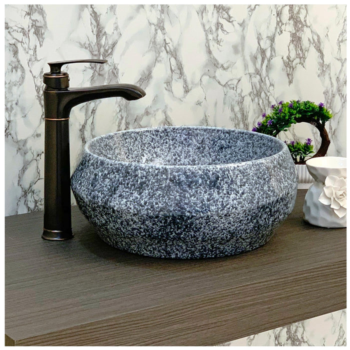 Toyo 265 Blue Texture Wash Basin — Saini World