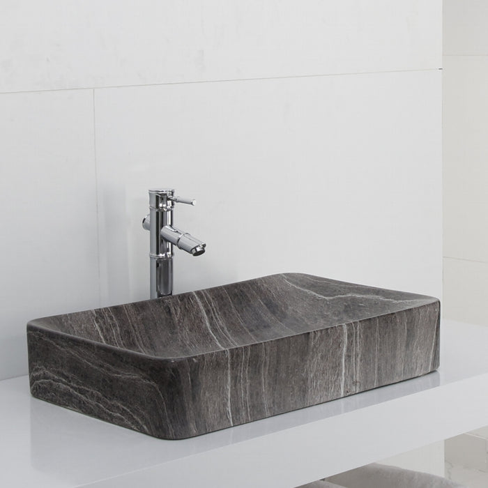 Toyo 445 Dark Grey Marble Glossy Wash Basin